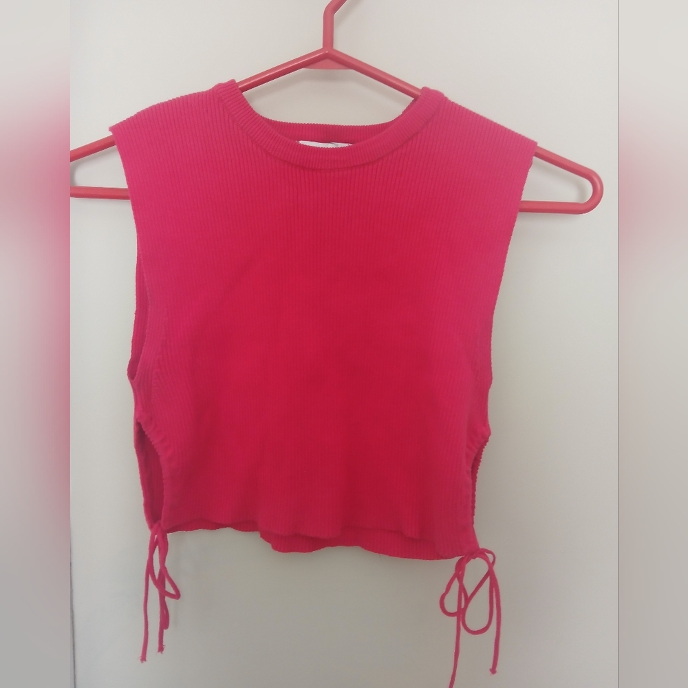 Zara Vibrant Pink Crop Top
